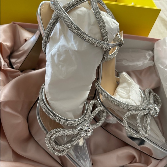 New Mach & Mach double bow platform pumps clear size 40.5 - Picture 9 of 11
